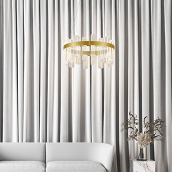 LED Pendelleuchte Argo in Gold und Transparent