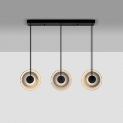 LED Pendelleuchte Ballet in Schwarz-transparent und Schwarz