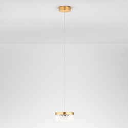 LED Pendelleuchte Bion in Gold und Transparent