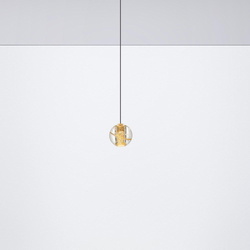 LED Pendelleuchte Licio in Transparent und Gold