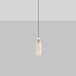 LED Pendelleuchte Lune in Transparent und Chrom