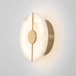 LED Wandleuchte Aider in Gold und Transparent
