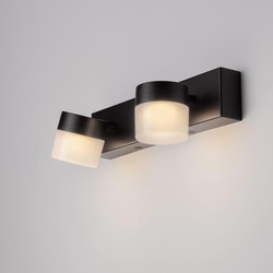 LED Wandleuchte Teko in Schwarz IP44