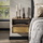 RINGO-Living Nachttisch Andrik aus Mangoholz in Messing 320x400mm