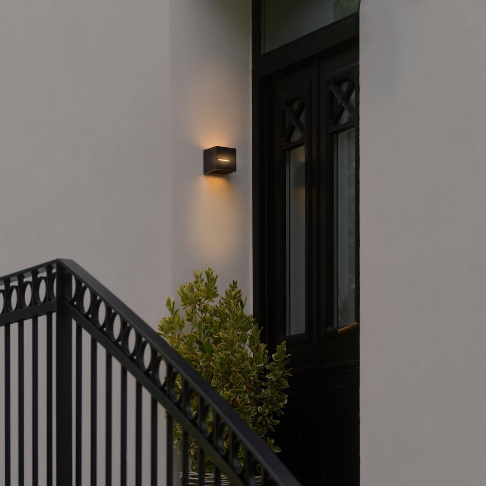 LED Wandleuchte Rivo in Schwarz-matt 2x 4W 240lm IP54 günstig online kaufen