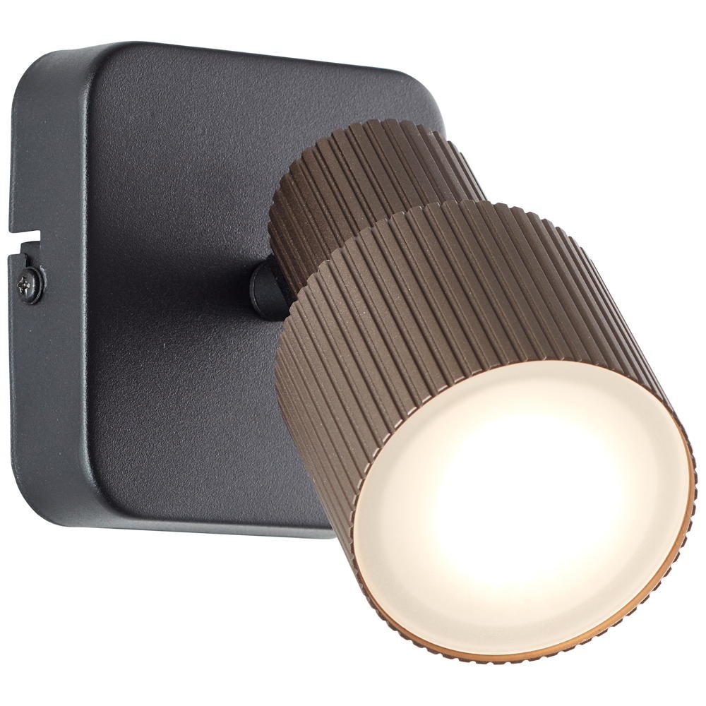 LED Wandleuchte Cadiz in Bronze und Schwarz-matt 5W 350lm GU10 günstig online kaufen