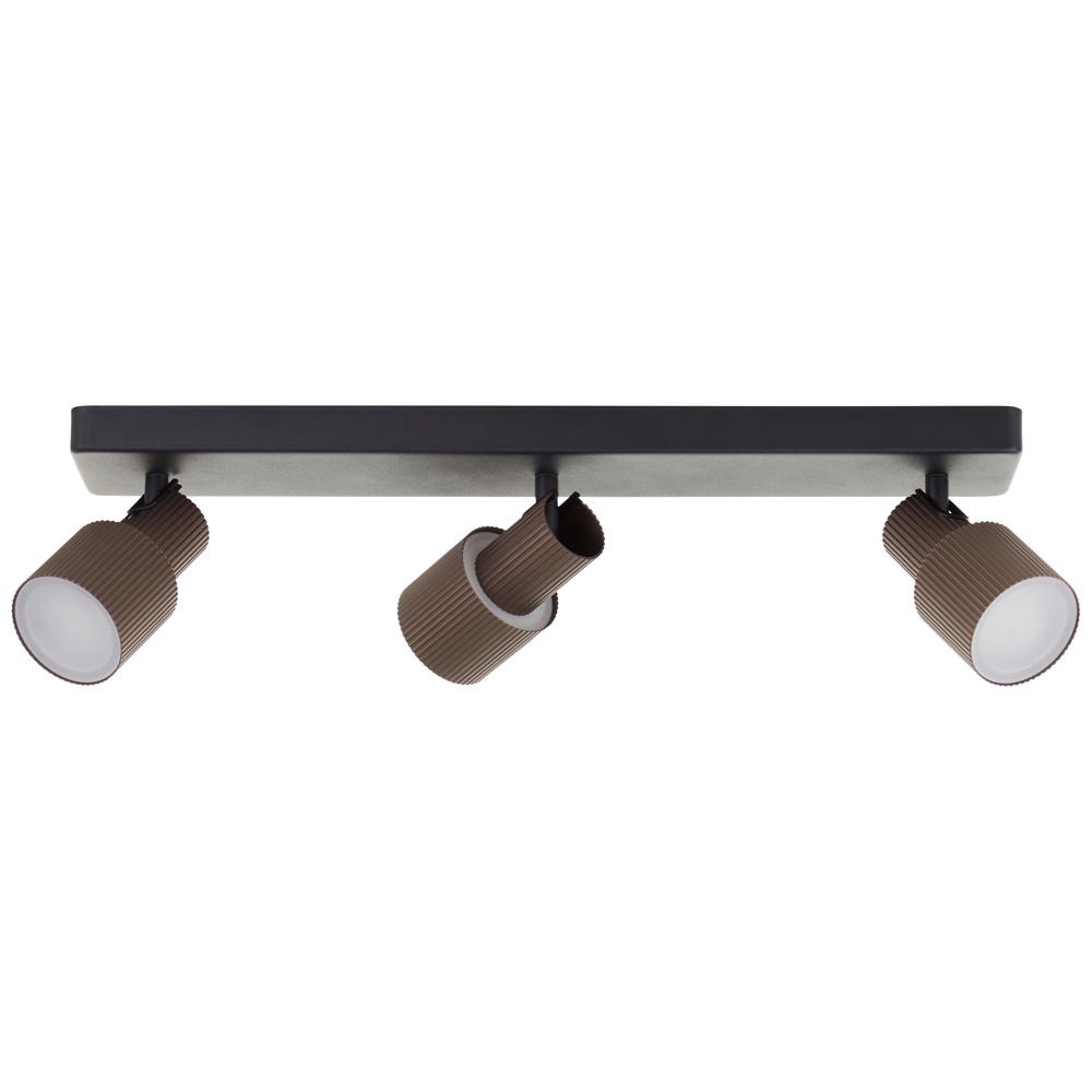 LED Deckenleuchte Cadiz in Bronze und Schwarz-matt 3x 5W 1050lm GU10 3-flam günstig online kaufen