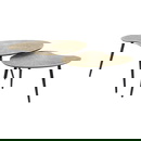 RINGO-Living Couchtische Caiside II aus Metall in Bronze-antik 2er Set