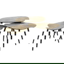 RINGO-Living Couchtische Caiside aus Metall in Bronze-antik 3er Set