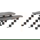 RINGO-Living Couchtisch Callisto I aus Teakholz in Natur-dunkel 2er Set