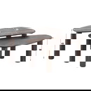 RINGO-Living Couchtisch Callisto I aus Teakholz in Natur-dunkel 2er Set