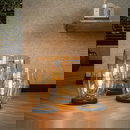 famlights | Stehleuchte Dona in Gold-transparent und Schwarz E27 290mm