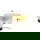 famlights | Stehleuchte Dona in Gold-transparent und Schwarz E27 290mm