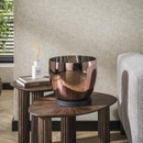 famlights | Stehleuchte Dona in Kupfer-transparent und Schwarz E27 290mm