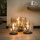 famlights | Stehleuchte Dona in Gold-transparent und Schwarz E27 320mm