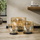 famlights | Stehleuchte Dona in Gold-transparent und Schwarz E27 320mm