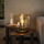 famlights | Stehleuchte Dona in Gold-transparent und Schwarz E27 320mm