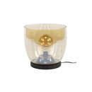 famlights | Stehleuchte Dona in Gold-transparent und Schwarz E27 320mm
