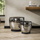 famlights | Stehleuchte Dona in Rauchglas und Schwarz E27 320mm