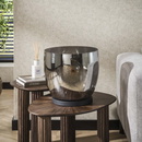 famlights | Stehleuchte Dona in Rauchglas und Schwarz E27 320mm