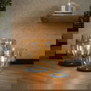 famlights | Stehleuchte Dona in Gold-transparent und Schwarz E27 480mm