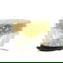 famlights | Stehleuchte Dona in Gold-transparent und Schwarz E27 480mm