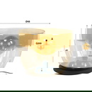 famlights | Stehleuchte Dona in Gold-transparent und Schwarz E27 480mm