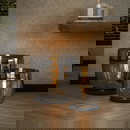 famlights | Stehleuchte Dona in Rauchglas und Schwarz E27 480mm