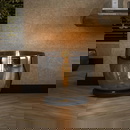 famlights | Stehleuchte Dona in Rauchglas und Schwarz E27 480mm