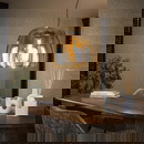 famlights | Pendelleuchte Eloise in Gold-transparent und...