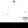 famlights | Pendelleuchte Eloise in Gold-transparent und Schwarz E27