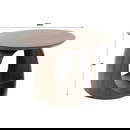 RINGO-Living Beistelltisch Florent aus Akazienholz in Natur-dunkel 460mm