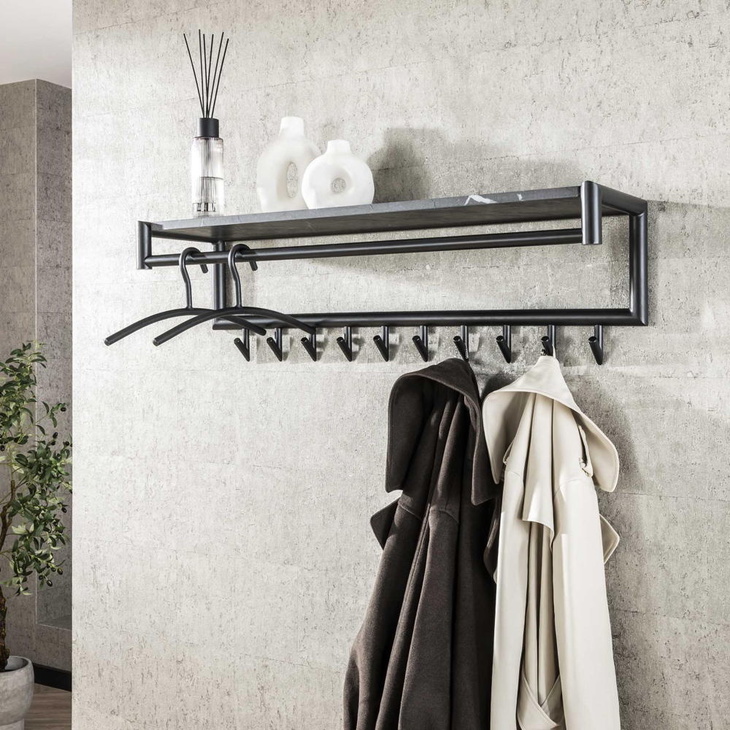 RINGO-Living Garderobe Manon 20 aus Stahl in Schwarz