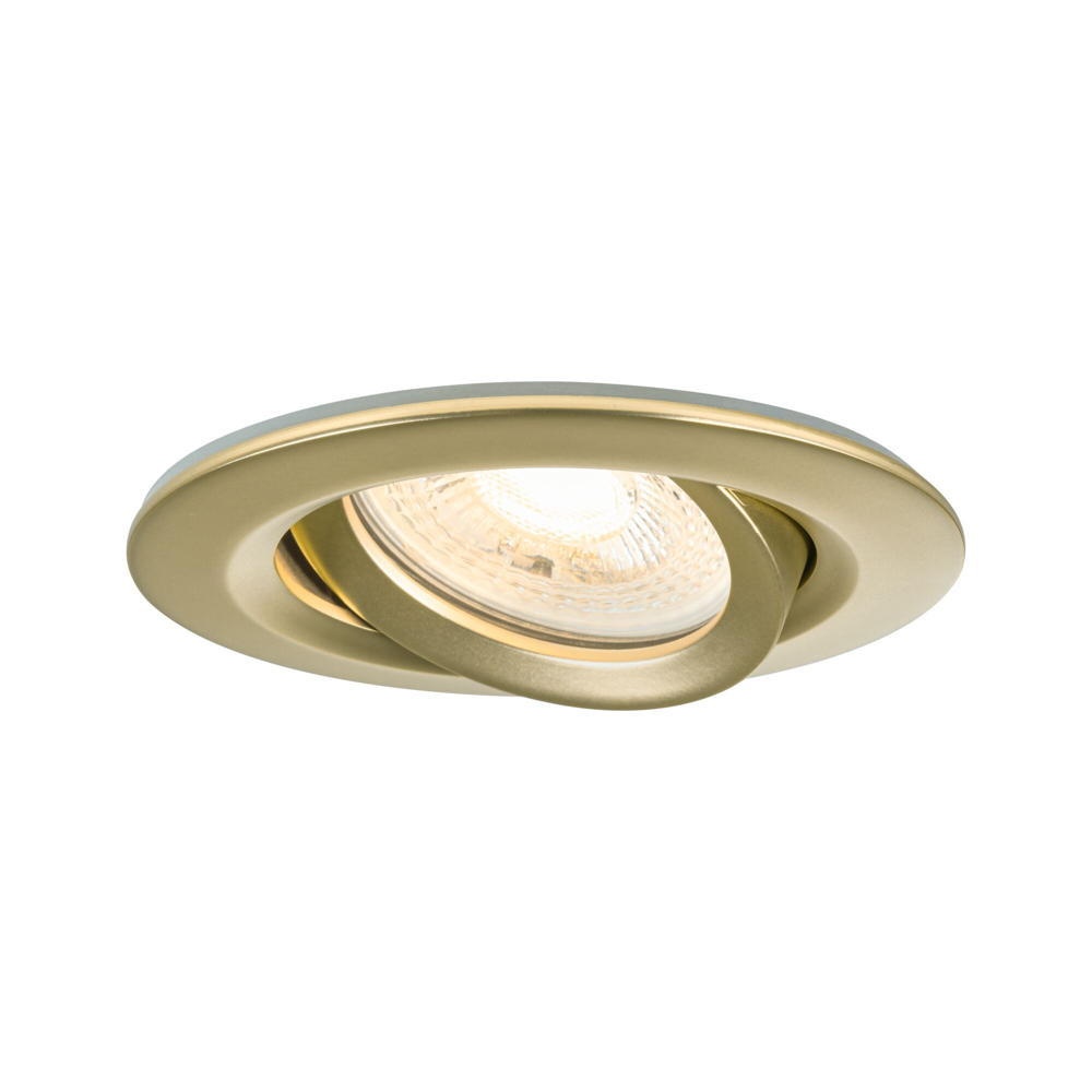 Paulmann Nova Plus Einbaustrahler & Einbauleuchte Badezimmer Küche IP65 modern Gold-matt Aluminium GU10 1-flammig