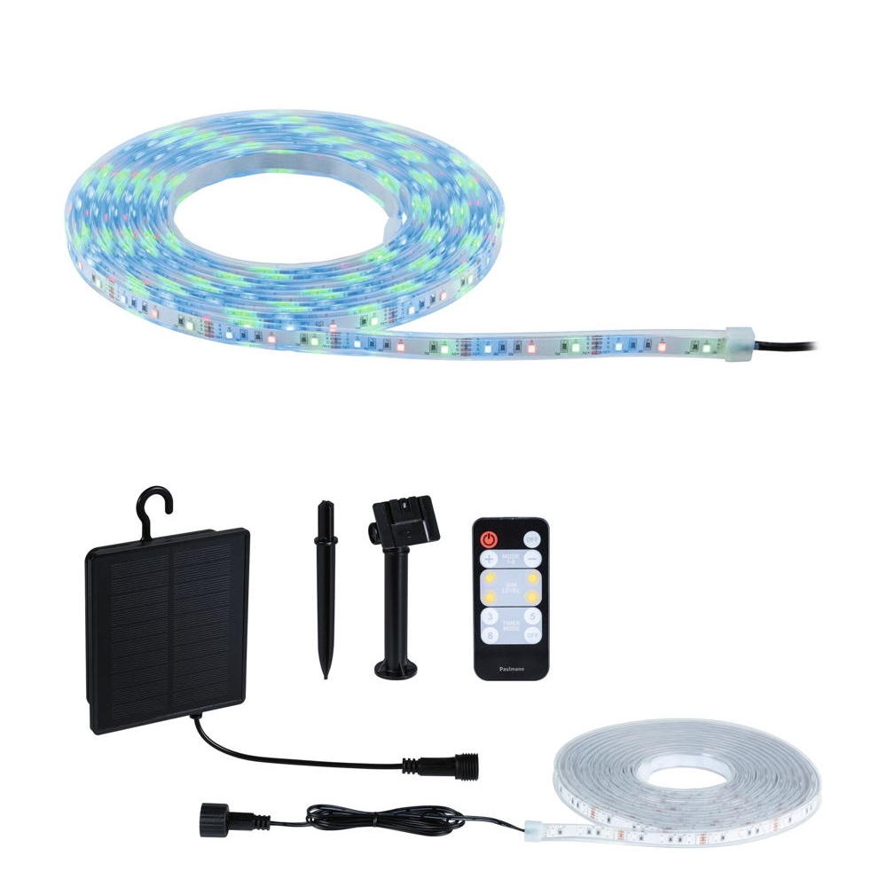 Paulmann Solar LED Streifen Badezimmer Küche LED IP44 modern Schwarz Kunststoff 1-flammig