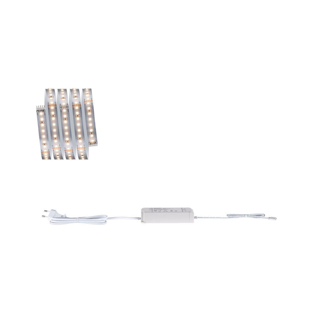 Paulmann MaxLED 1000 LED Streifen Wohnzimmer Schlafzimmer Flur LED modern Silber Kunststoff Metall 1-flammig