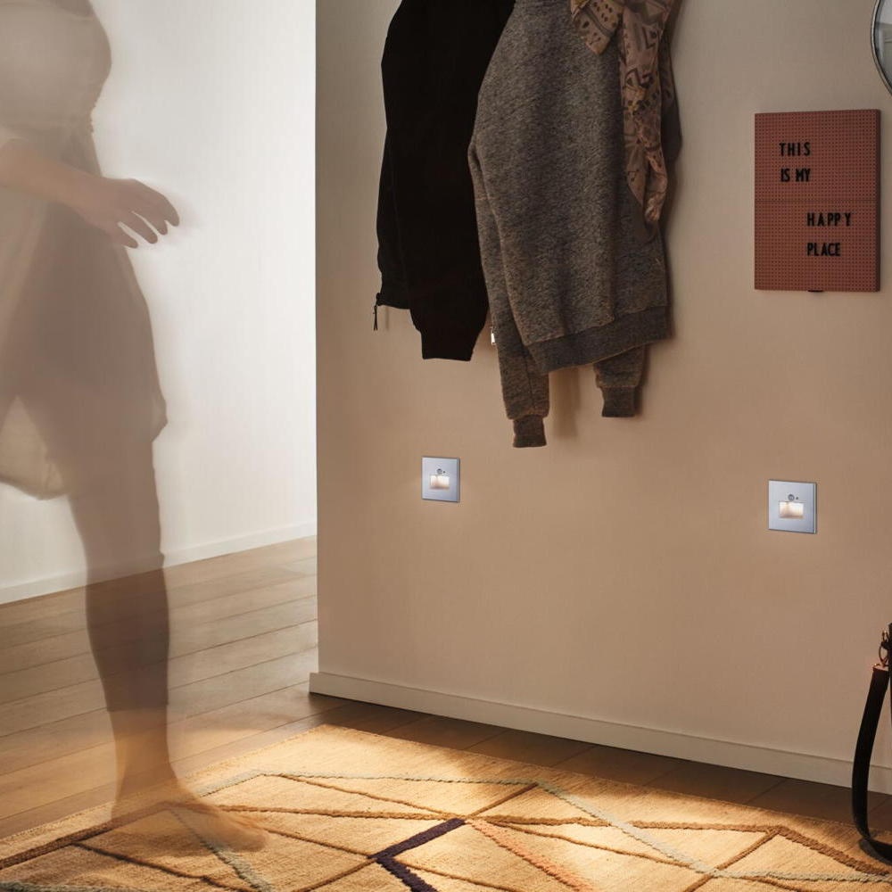 Paulmann Quadro Möbelleuchte Flur Treppenhaus LED modern Chrom-matt Kunststoff 1-flammig