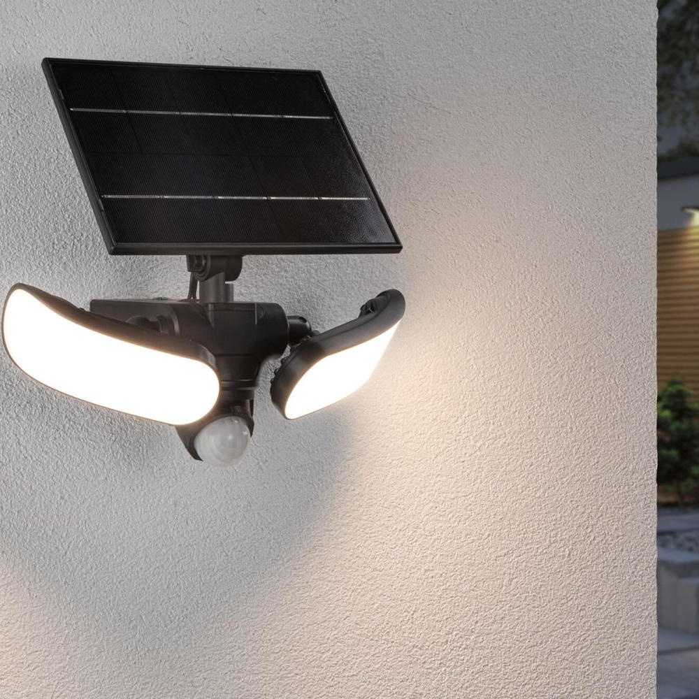 Paulmann Sonlig Akku Außenstrahler Hauseingang Terrasse Garage & Carport LED IP65 modern Anthrazit Kunststoff 2-flammig