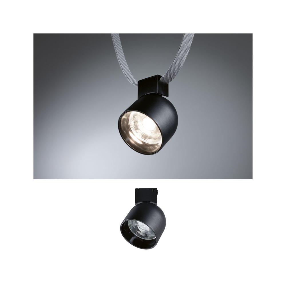 Paulmann Uline Ronde Hänge- & Pendellampe & Hängeleuchte Wohnzimmer Esszimmer LED modern Schwarz Kunststoff Aluminium 1-flammig