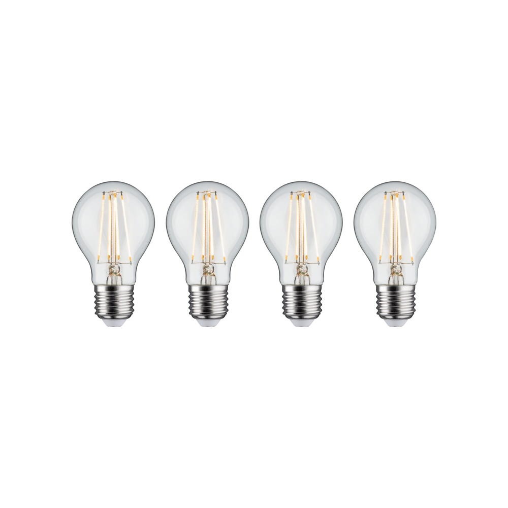 LED Lampe in Transparent E27 Birne - A60 8W 806lm 2700K dimmbar 4er Set