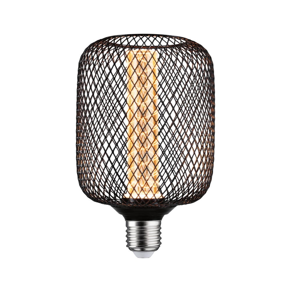 LED Lampe Zyl Spiral in Schwarz E27 42W 200lm 1800K 1er Set