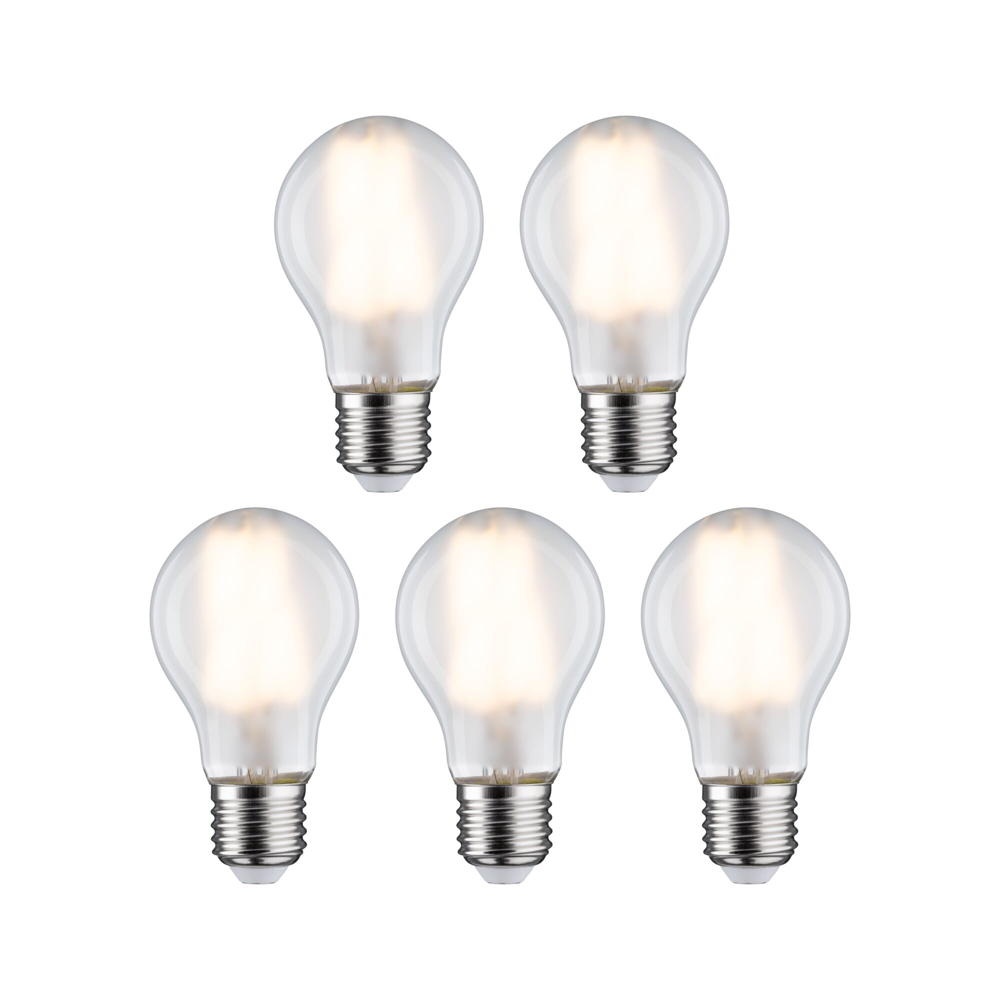 LED Lampe in Weiß E27 Birne - A60 7W 806lm 2700K 5er Set