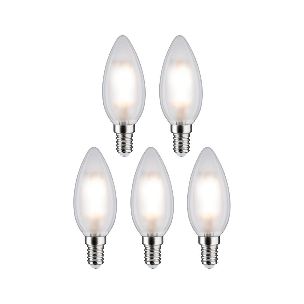LED Lampe in Weiß E14 Kerze - B35 48W 470lm 4000K 5er Set