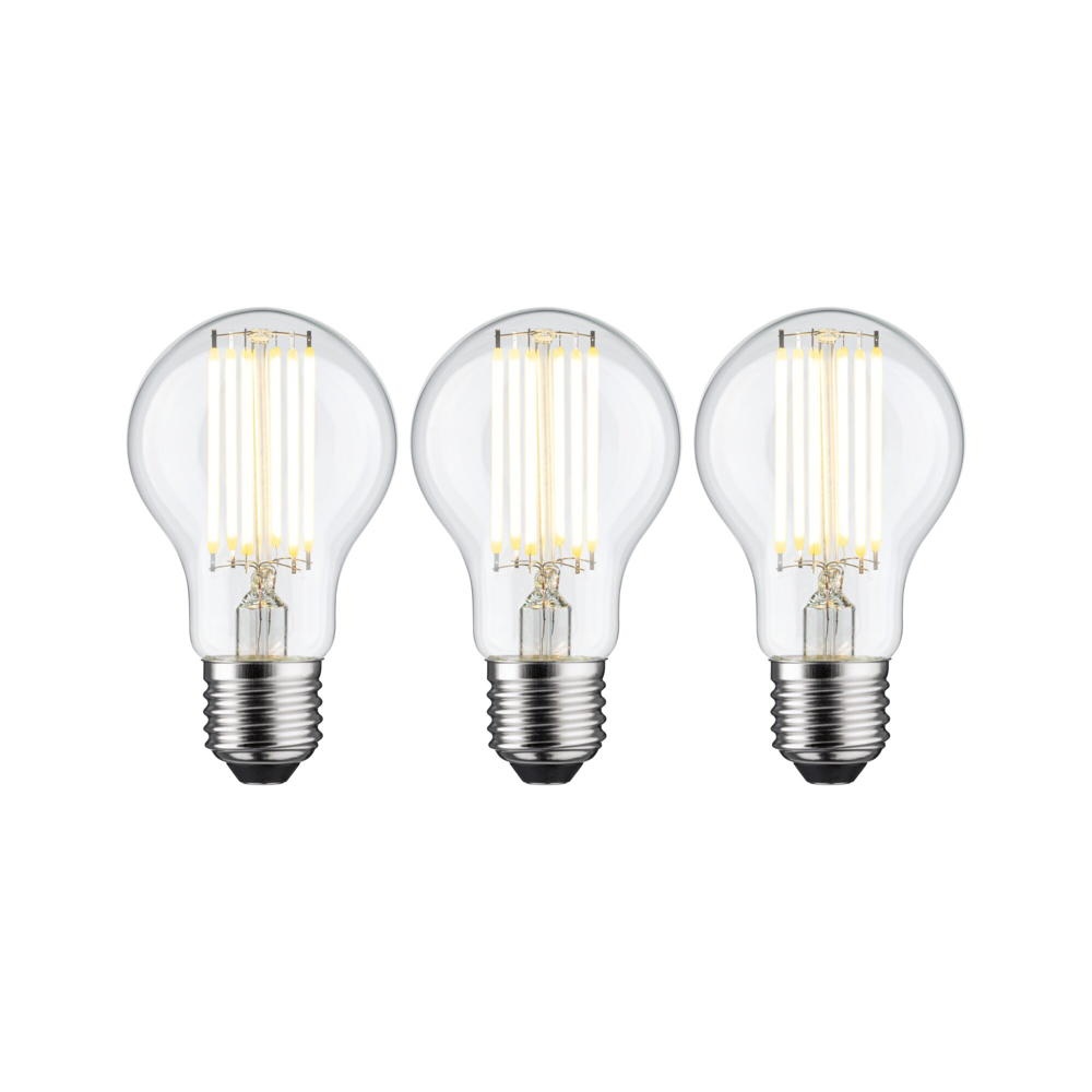LED Lampe in Transparent E27 Birne - A60 5W 1055lm 3000K 3er Set