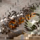 famlights | Pendelleuchte Ares in Schwarz E27 4-flammig