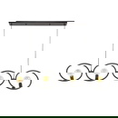 famlights | Pendelleuchte Ares in Schwarz E27 4-flammig