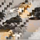 famlights | Pendelleuchte Efe in Braun E27 7-flammig