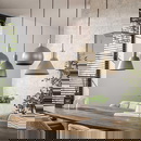 famlights | Pendelleuchte Banu in Beige E27 5-flammig