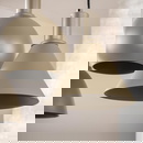 famlights | Pendelleuchte Banu in Beige E27 5-flammig