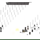 famlights | Pendelleuchte Christof in Schwarz E27 7-flammig